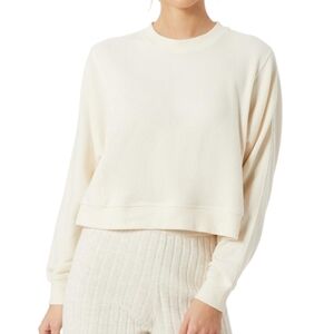 Miss Selfridge Shirt Minimalist Casual Womens S Soft Comfy Cozy Cream Ribbed